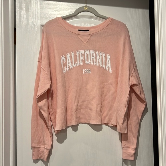 Pink California waffle knit top from Forever 21 - Picture 1 of 4
